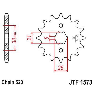 JT Sprockets Front Steel Sprocket 13 Tooth 13T 420 Chain JTF1573.13
