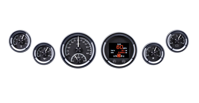 Load image into Gallery viewer, Dakota Digital 6-Piece Round HDX Analog Universal Gauge kit HDX-2060
