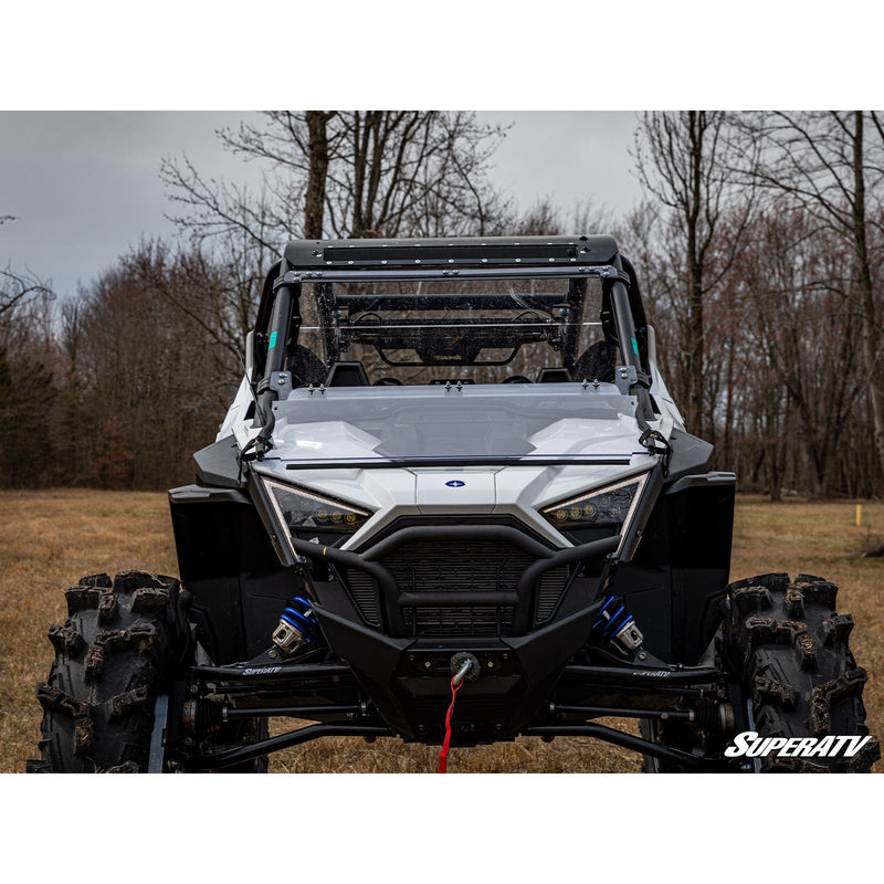 Load image into Gallery viewer, SuperATV Polaris RZR PRO XP Scratch Resistant Flip Down Windshield FDWS-P-PROXP-001-70
