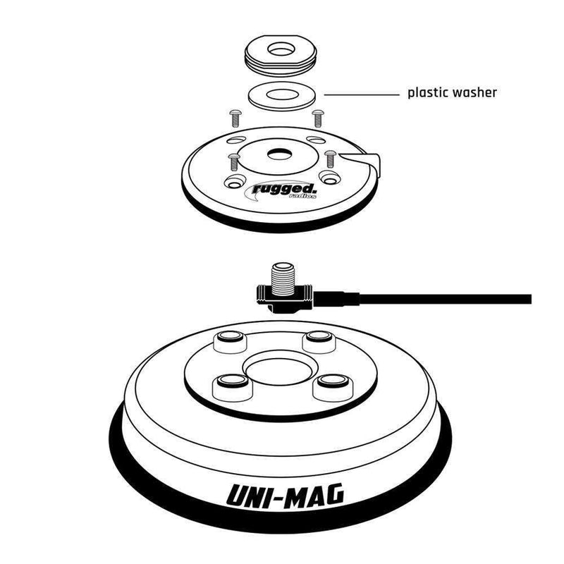 Load image into Gallery viewer, Rugged Radios UNI-MAG Universal NMO or Magnetic Antenna Mount UNI-MAG
