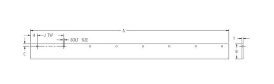 SAM Cutting Edge 1/2 X 6 X 96 Inch-High Carbon Steel-Replaces Western #49347, Rigid Hitch RCE-PP8