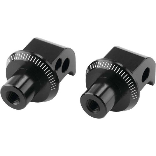 Puig Adventure Footpeg Adaptors Black Rear - 6357N