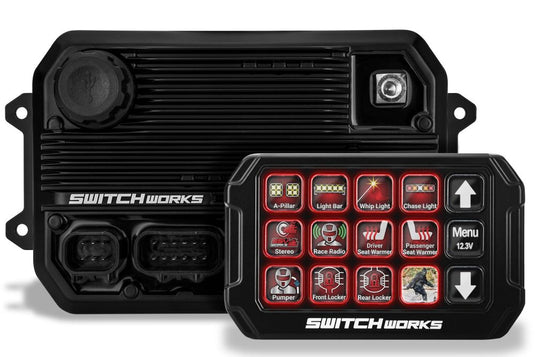 Switch Works Alpha12 Digital Smart Switcher with 12-Outputs With Mount For Can-Am Maverick R 2024