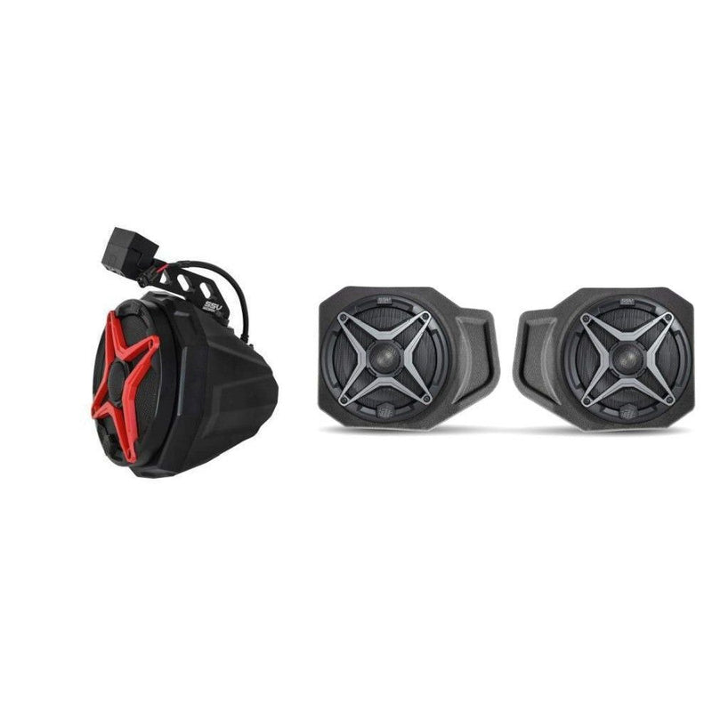 Load image into Gallery viewer, SSV Works Cage Mounted 6.5&quot; SSV Speakers With 6.5&quot; Front Speaker Pods For Polaris Ranger XP 1000 18-22
