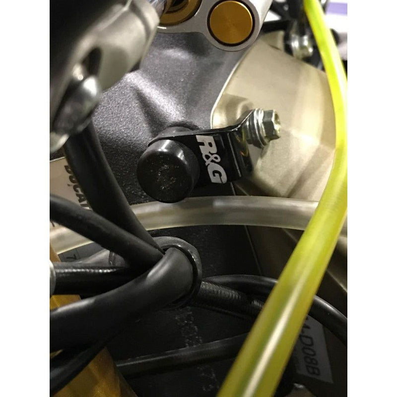 Load image into Gallery viewer, R&amp;G Racing Black Lockstop Savers For 2012-2015 Ducati 1199 Panigale
