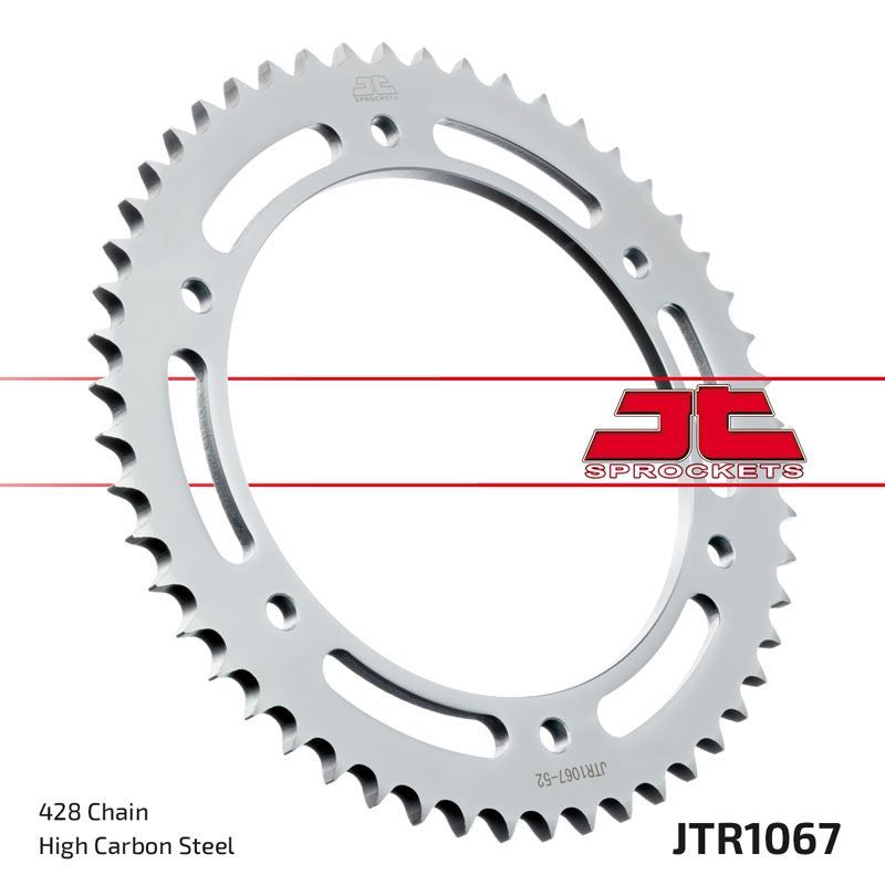Load image into Gallery viewer, JT Sprockets Rear Steel Sprocket 52 Tooth 52T 428 Chain JTR1067.52
