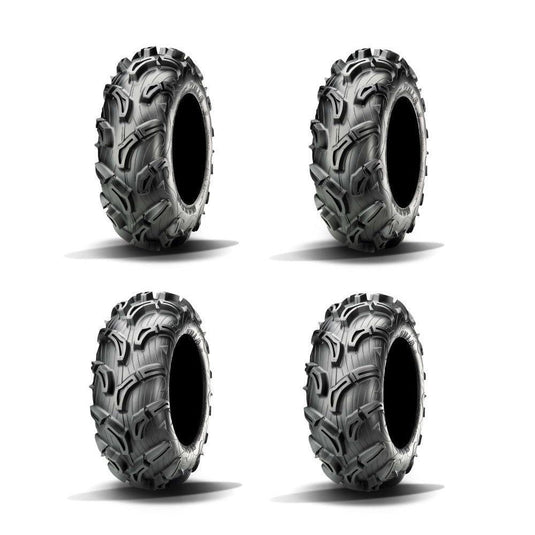 Full Set Of Maxxis Zilla Bias 28x9-14 And 28x11-14 Tires (4)