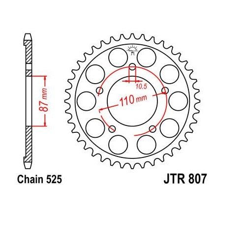 Steel Rear Sprocket 45T for Street SUZUKI GSX650F 2008-2014