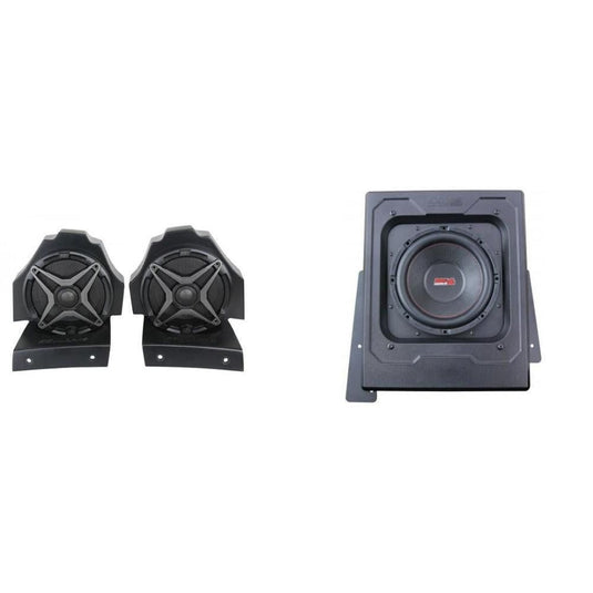SSV Works Rear Seat 6.5" Speaker Pods W/ SSV Subwoofer Enclosure For Polaris Slingshot 15-21