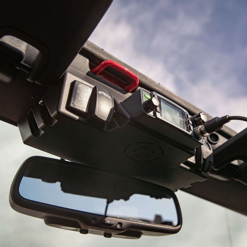 Load image into Gallery viewer, Rugged Radios Jeep JK Upper Windshield Radio Mount GMR25 and ABM25 MT-JK-25WP
