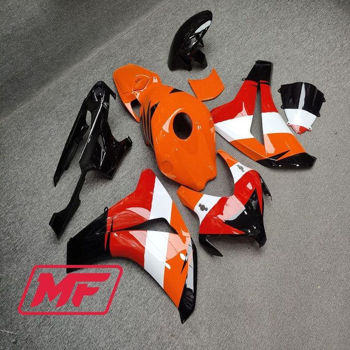 Monster Fairings Full Kit Honda CBR1000RR 08-11 Repsol Black Red Orange + Windshield + Gas Tank Cover
