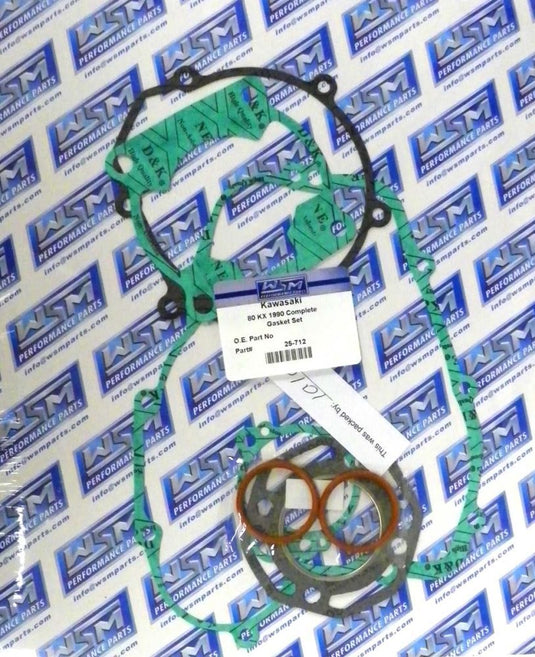WSM Complete Gasket Kit For Kawasaki 80 KX 1990 25-712