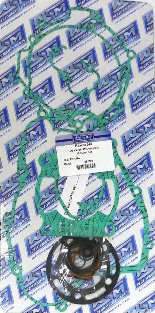 WSM Complete Gasket Kit For Kawasaki / Suzuki 100 KX / RM 98-13 25-727