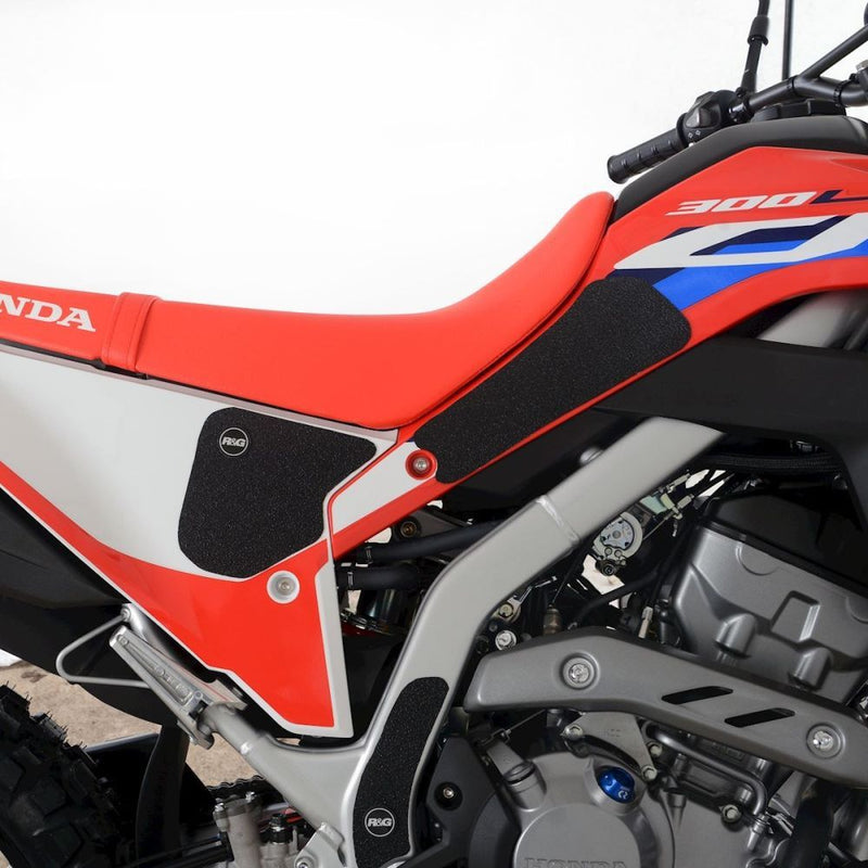 Load image into Gallery viewer, R&amp;G Racing Black Tank Traction Grips For 2021-2024 Honda CRF300L EZRG354BL
