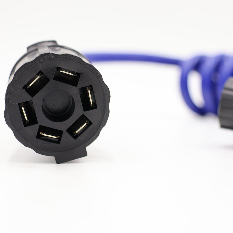 Load image into Gallery viewer, Blue Ox BX88206, 7 to 6 Way Coiled Electrical Cable Extension
