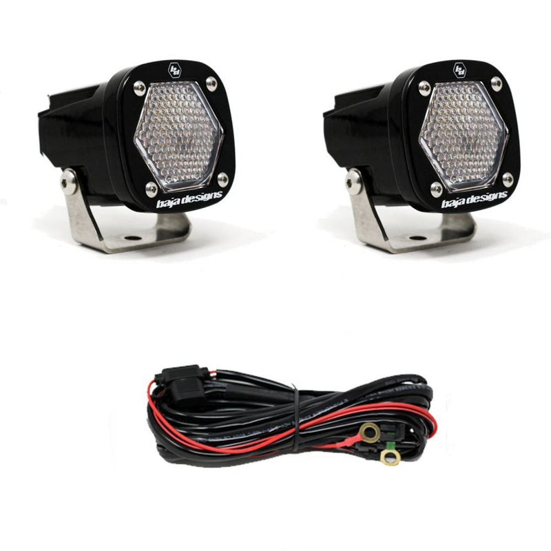 Load image into Gallery viewer, Baja Designs Auxiliary LED Light Pod Pair S1 Series Work/Scene Pattern Clear Lens Universal 387806
