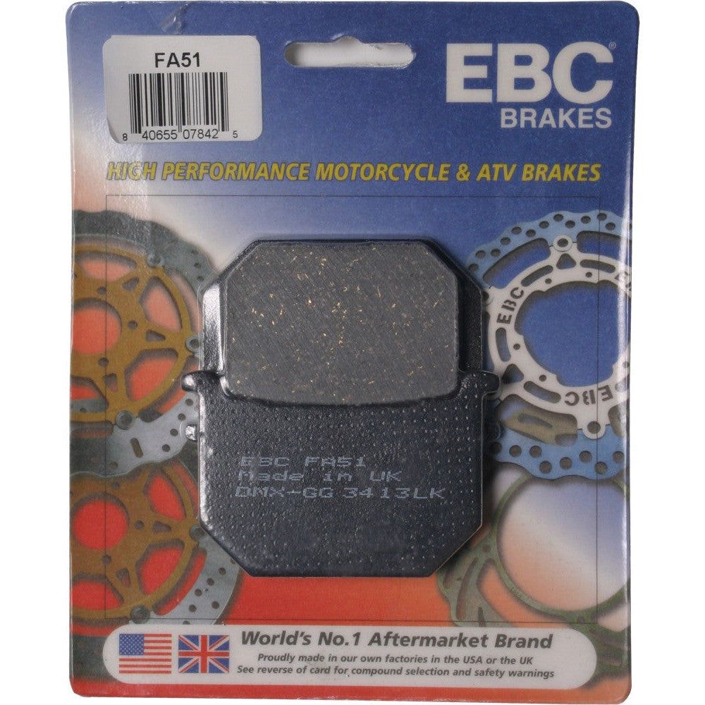 EBC 1 Pair Premium SFA Organic OE Replacement Brake Pads MPN FA51