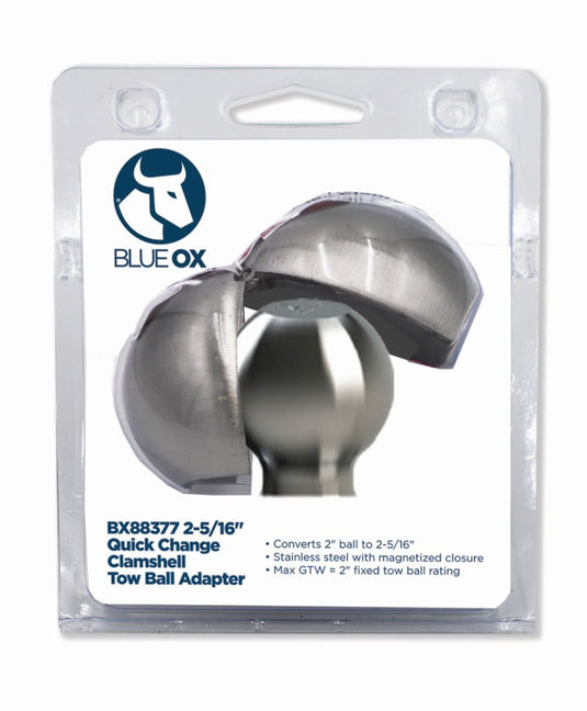 Blue Ox Adjustable Ball Mount fits 2 1/2 Inch Receiver Hitch, 7 Inch Drop/Rise, 12,000 lb Capacity