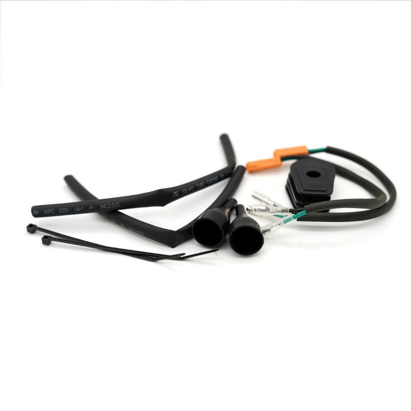 Load image into Gallery viewer, R&amp;G Racing Black Indicator Adapter Kit For 2024-2024 Kawasaki Ninja 500
