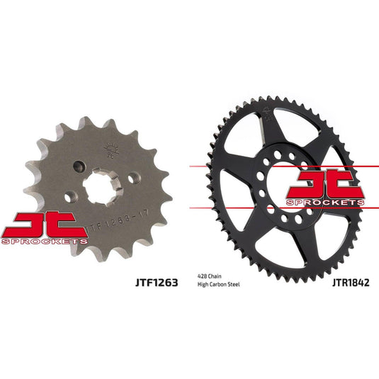 Front & Rear Sprocket Kit for YAMAHA DT125 E-USA 77 JT Sprockets