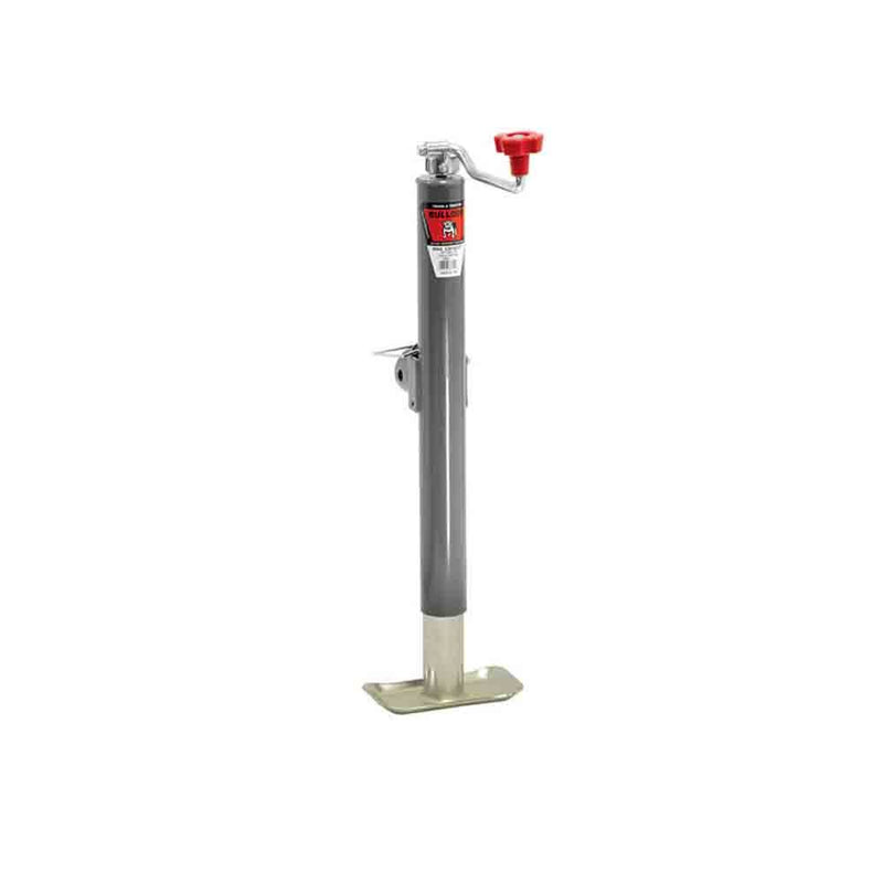 Load image into Gallery viewer, Bulldog Round Trailer Jack, Side Mount, 5,000 lbs. Lift Capacity, Top Wind, Weld-On, 15 in. Travel
