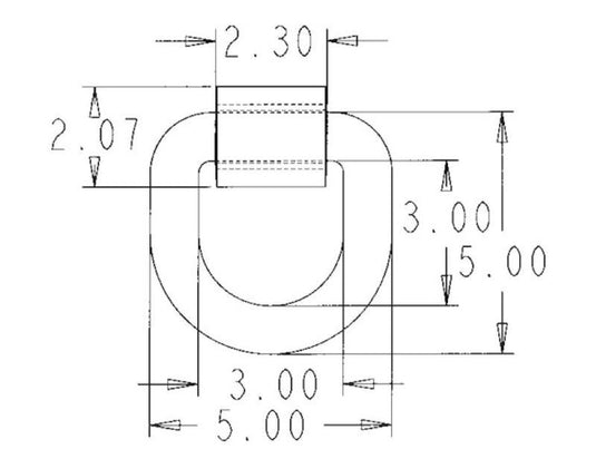 Heavy Duty, Weld-On, 1 inch Forged Tie-Down D-Ring