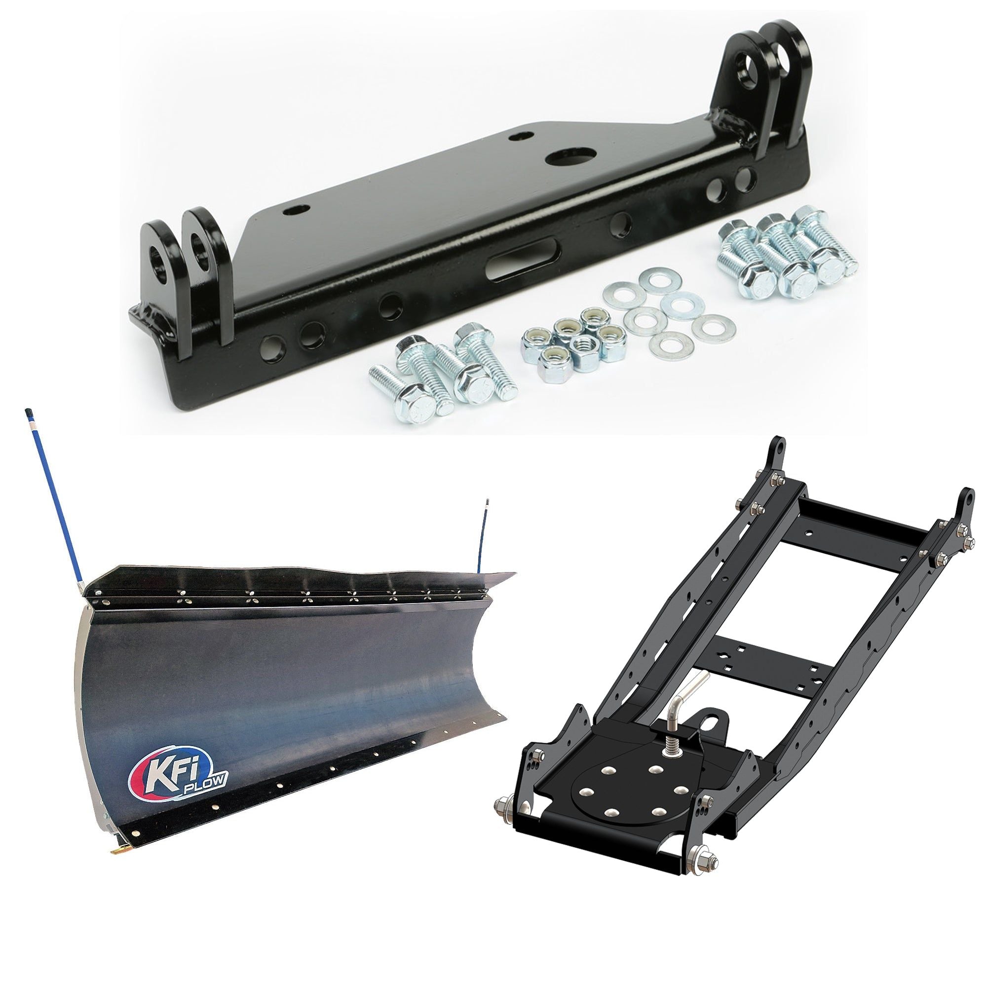 KFI UTV Snow Plow Kit With Glacier Adapter For Kawasaki Mule 4010 KAF620 4x4 2009-2025