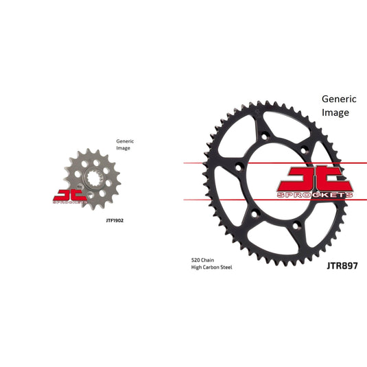 Front and Rear Steel Sprocket Kit for OffRoad KTM 690 SuperMoto/R 2007-2008