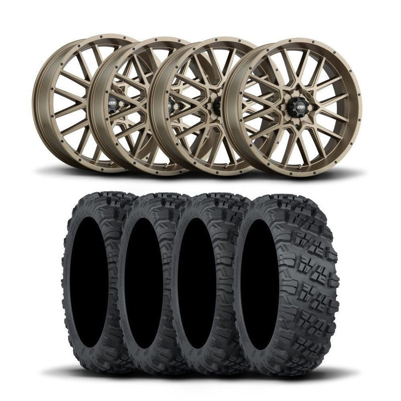 Load image into Gallery viewer, ITP Hurricane 20&quot; Bronze Wheels And Versa Cross XTR Tires [33x10-20]
