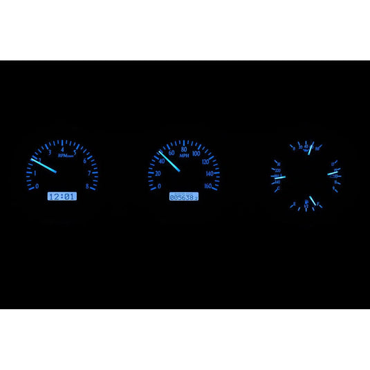 Dakota Digital 1962-1963 Ford Fairlane VHX Silver Red Display Gauge Kit VHX-62F-FAR-S-R