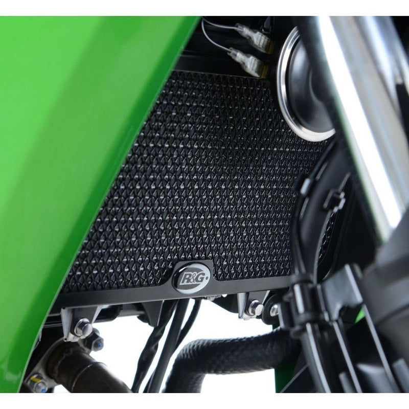 Load image into Gallery viewer, R&amp;G Racing Green Aluminum Radiator Guard For 2017-2019 Kawasaki Versys-X 250
