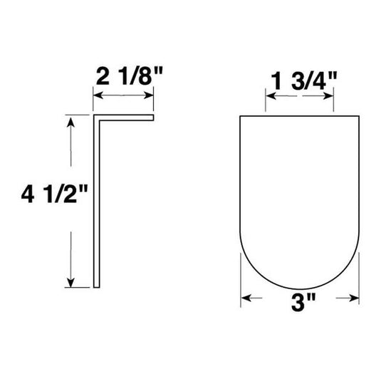 Universal Tail Light Mounting Bracket, Oblong Black Steel, 3