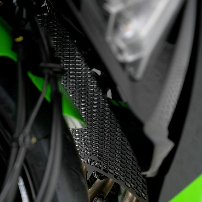 Load image into Gallery viewer, R&amp;G Racing Matt Black PRO Radiator Guard For 2019-2024 Kawasaki Ninja ZX6R ZX636
