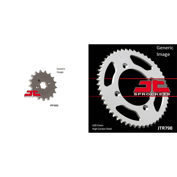JT SPROCKETS Front and Rear Steel Sprocket Kit for OffRoad YAMAHA YZ80 1993-2001