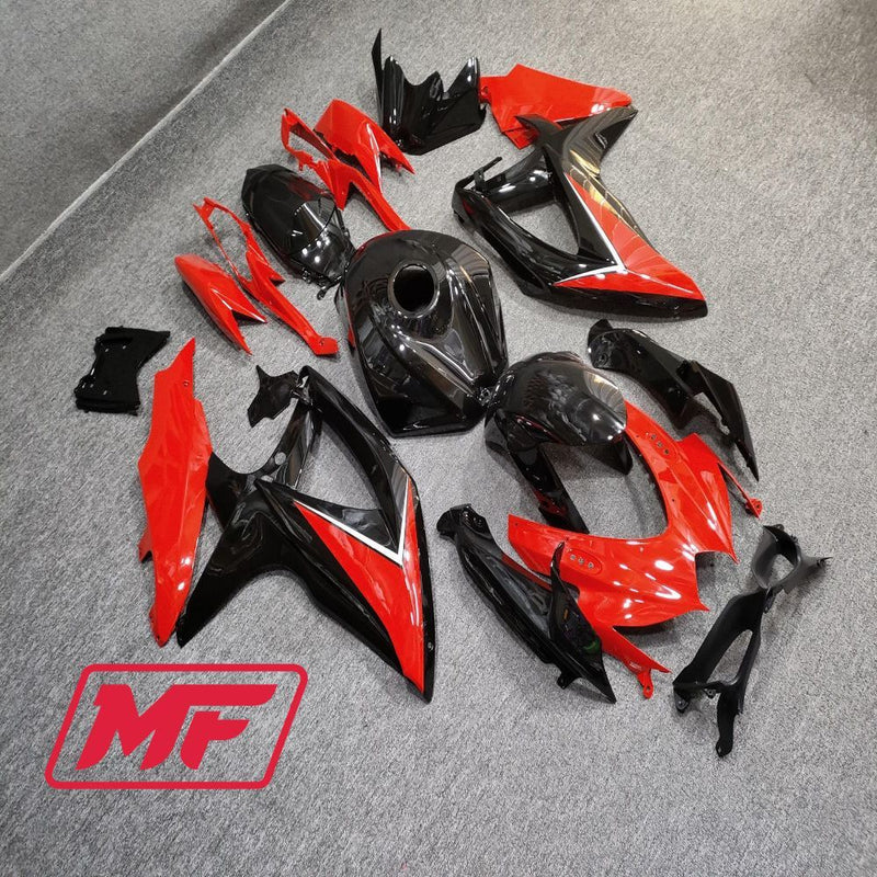 Load image into Gallery viewer, Monster Fairings Full Kit Suzuki GSXR600-750 08-10 Deep Gloss Red and Black + Windshield + Gas Tank Cover
