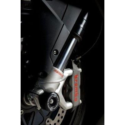 Load image into Gallery viewer, R&amp;G Racing Black Fork Protectors For 2010-2018 MV Agusta F4
