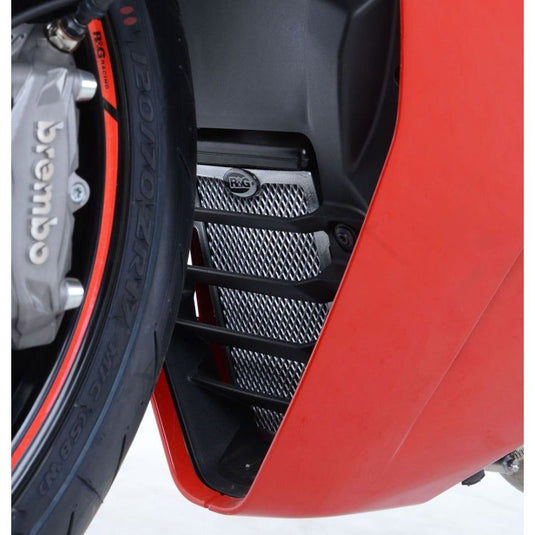 R&G Racing Silver Aluminum Radiator and Oil Cooler Guard Kit For 2017-2020 Ducati Super Sport