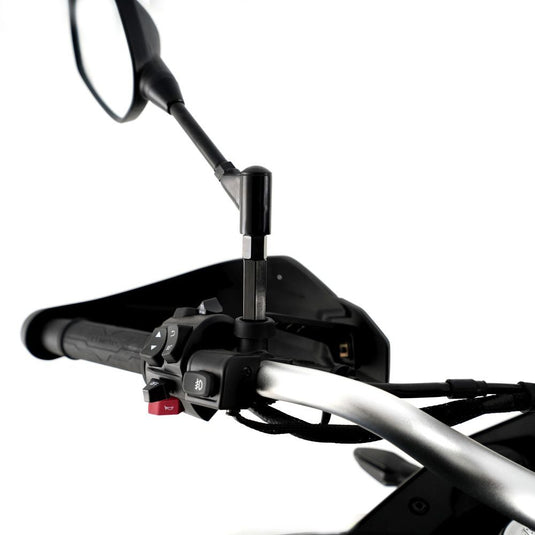 R&G Racing Black Mirror Risers M10 x 1.25 Threaded Mirrors For 2022-2024 CFMoto 800MT Explore