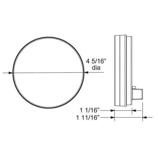 Light Guide 4 Inch Round LED Sealed Back-Up Light