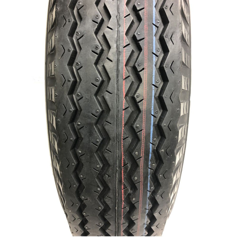 Load image into Gallery viewer, Tow-Master Trailer Tire &amp; Wheel Assembly - 5.30 x 12 Inch Tire on 5 on 4.5 Hole Pattern, Aluminum Star Spoke Wheel,  Load Range C
