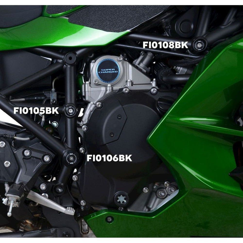 Load image into Gallery viewer, R&amp;G Racing Black Frame Plug kit For 2022-2023 Kawasaki Ninja H2 SX SE ZX1000

