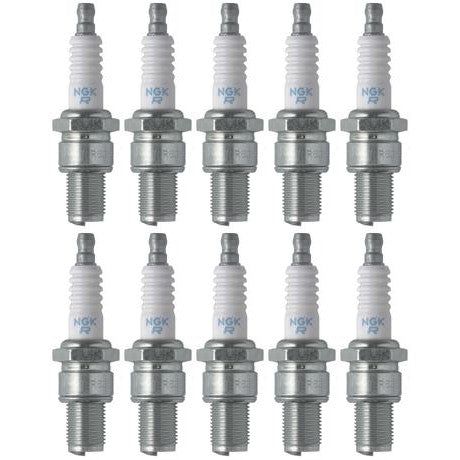 Set of 10 NGK Standard Spark Plugs for Kawasaki KX250-J 1993-1992 Engine 250cc