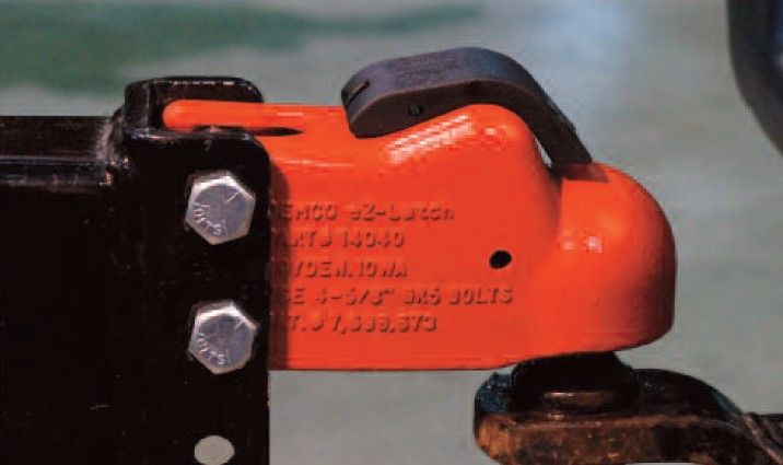 Load image into Gallery viewer, Demco EZ-Latch 2-5/16 Inch Weld-on Trailer Coupler fits 3 inch Wide Channel - Tan Primer Finish
