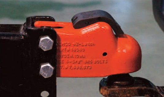Demco EZ-Latch 2-5/16 Inch Weld-on Trailer Coupler fits 3 inch Wide Channel - Tan Primer Finish