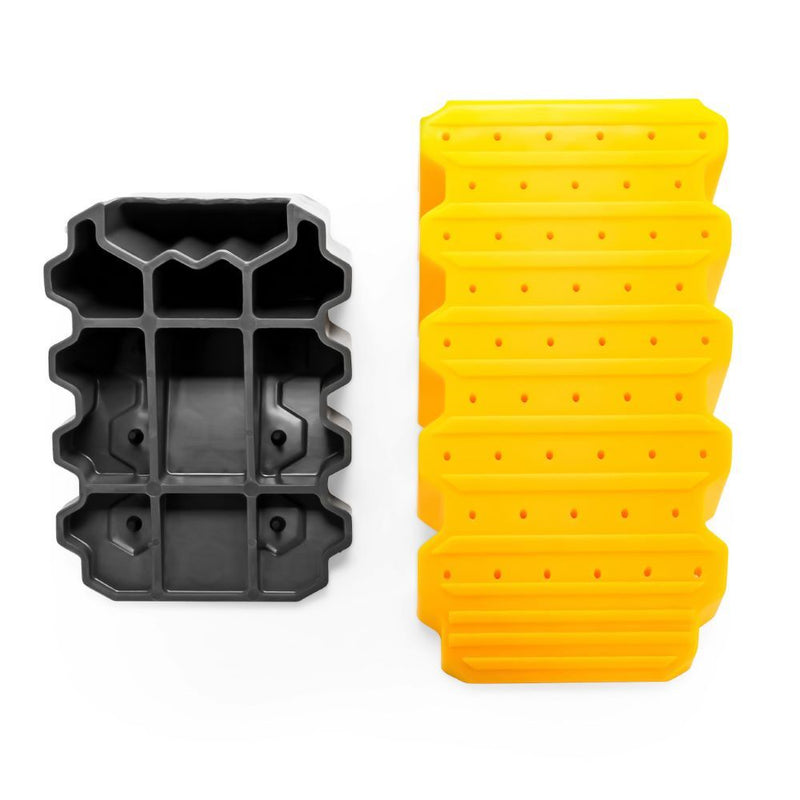 Load image into Gallery viewer, Curved Camper/RV Leveler &amp; RV Wheel Chock - Heavy-Duty Honeycomb Design - Compatible w/Trailers Up to 30,000 lb - 1-Pack
