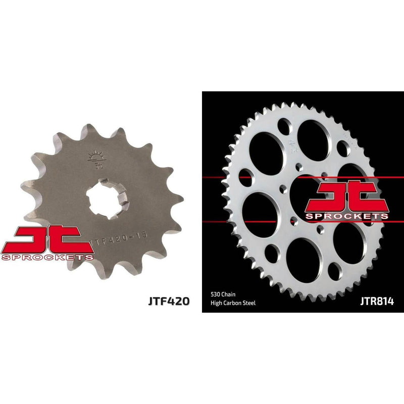 Load image into Gallery viewer, Front &amp; Rear Sprocket Kit for SUZUKI T500 1/2/3/R/J/K/L/M-USA 68-75 JT Sprockets
