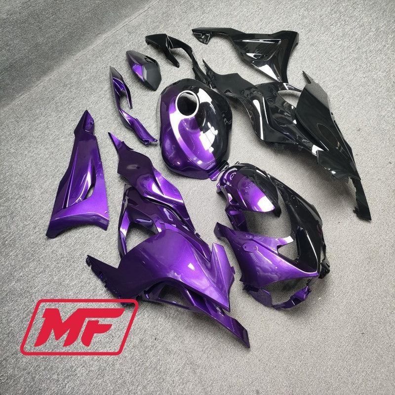 Load image into Gallery viewer, Monster Fairings Full Kit Honda CBR600RR 09-12 Gloss Purple Black Split + Windshield + Gas Tank Cover
