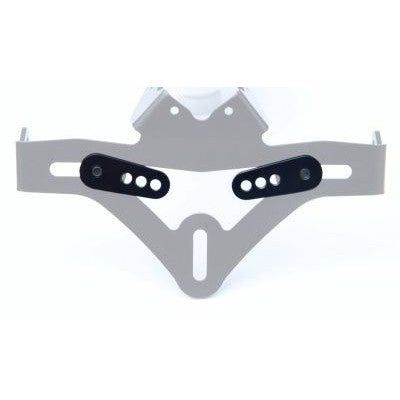 Load image into Gallery viewer, R&amp;G Racing Black Licence Plate Extension/Adapter Kit For 2011-2013 Aprilia Dorsoduro 1200 SMV1200
