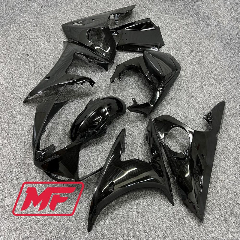 Load image into Gallery viewer, Monster Fairings Full Kit Yamaha R6 03-04 Gloss Black + Windshield + Gas Tank Cover

