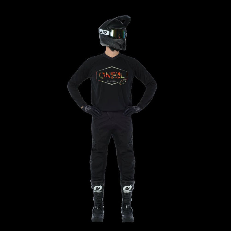 Load image into Gallery viewer, Motocross Jersey 242 O&#39;Neal Mahalo Lush Black Motocross Jersey
